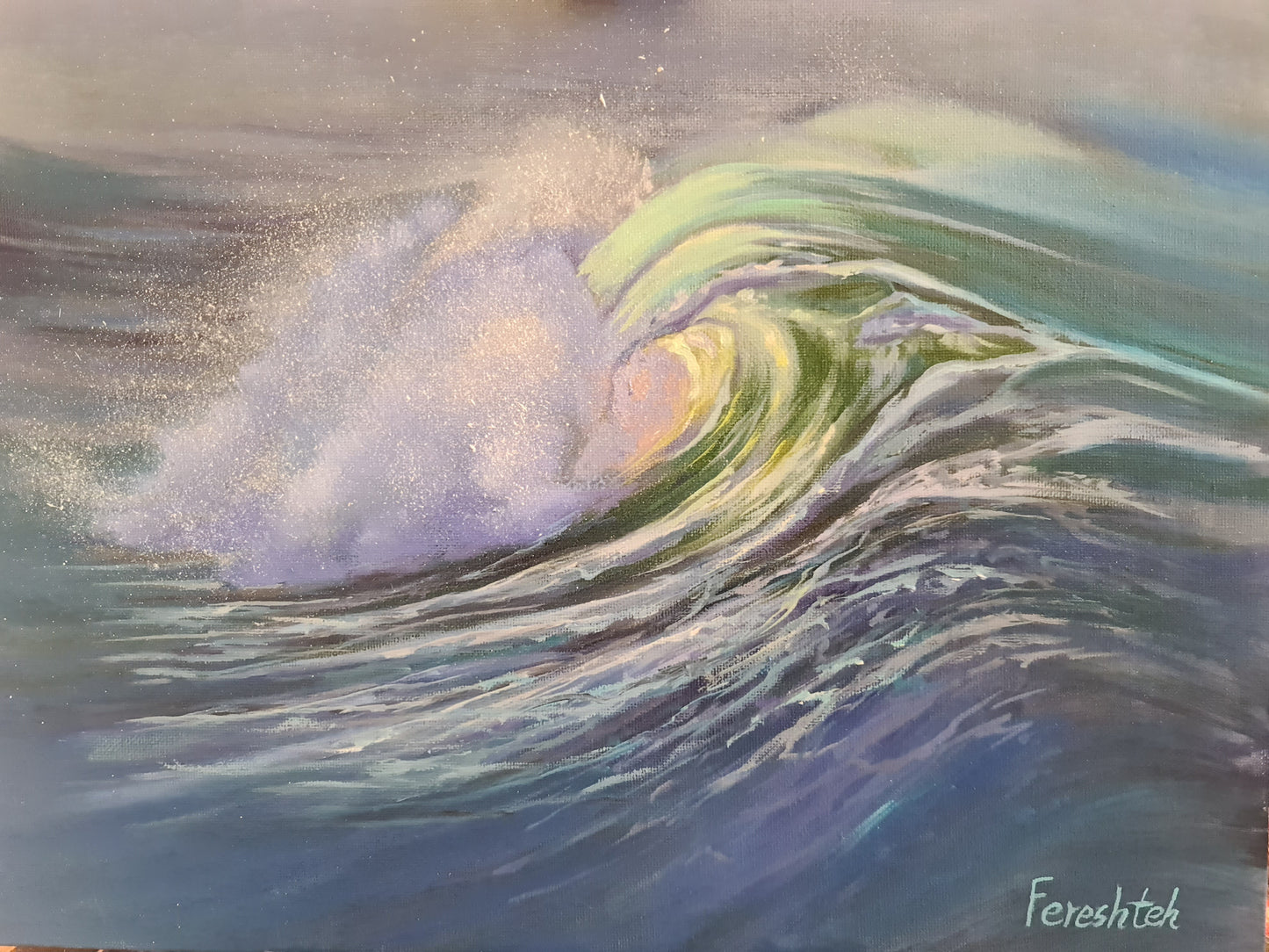 Oil painting, Wave Painting