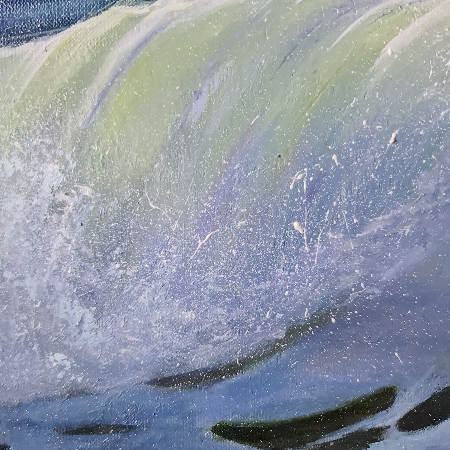 Original wave Artwork ,Seascape Ocean Painting